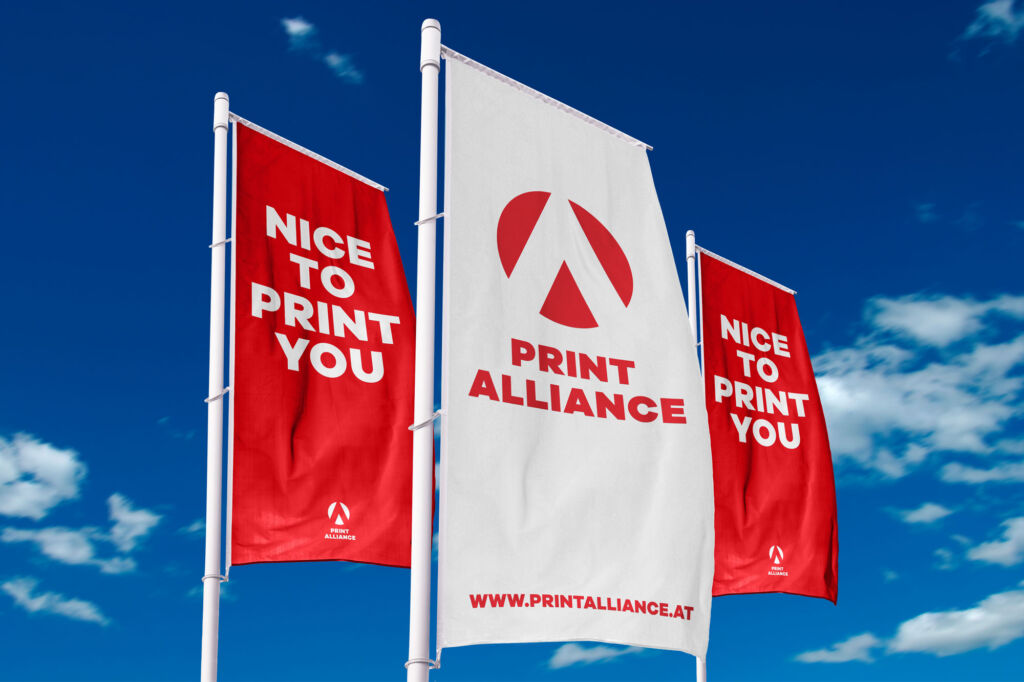Print Alliance Fahnen mit Spruch